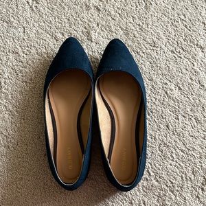 Old navy, navy blue suede flats, size 8